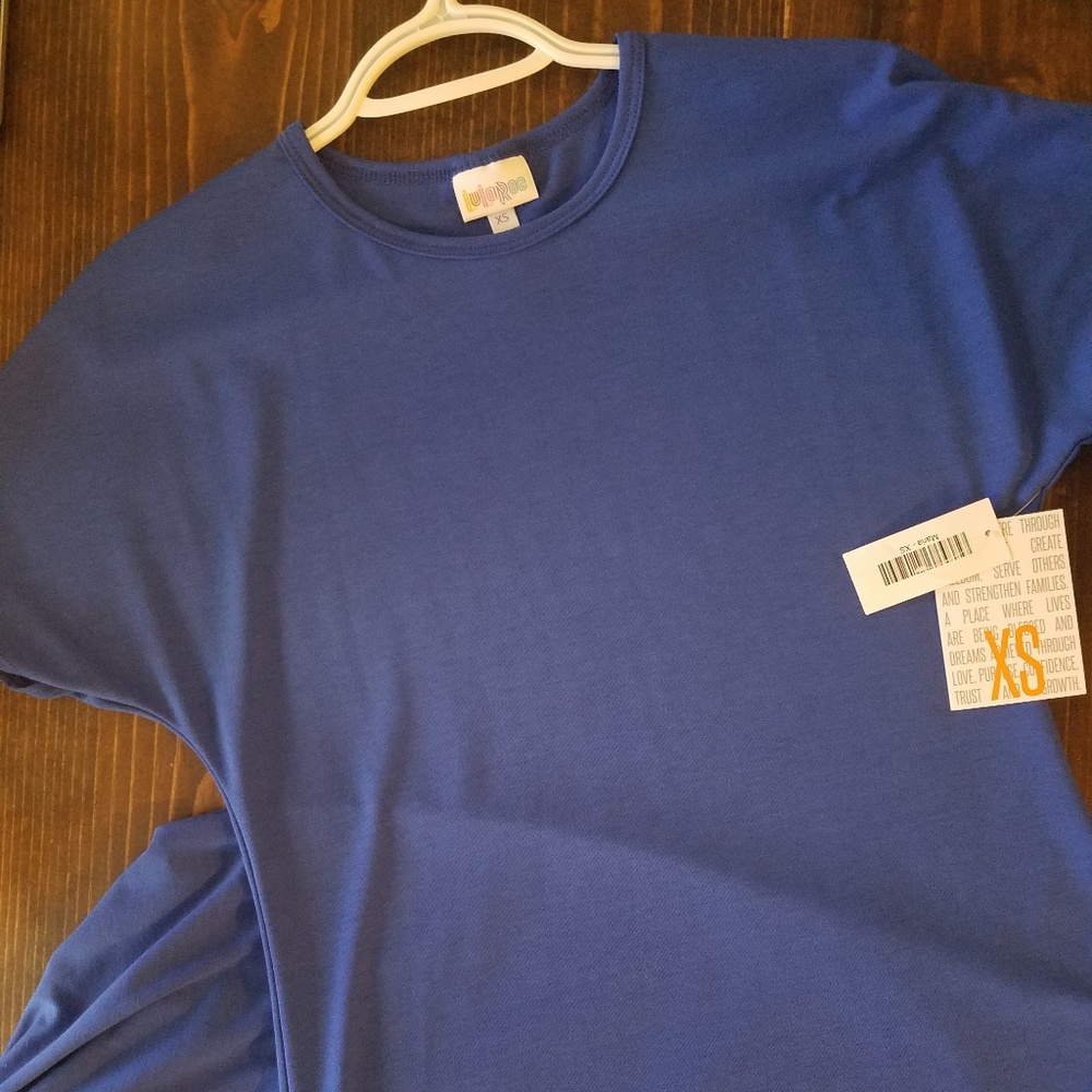 LulaRoe XS solid blue Maria